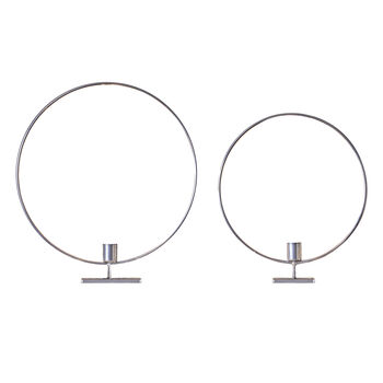 Silver Metal Candle Holder Hoops, 2 of 3