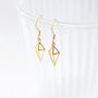 Gold Plated Spike Earrings, thumbnail 1 of 4
