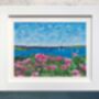 Cornwall The Roseland Upcycled Paper Collage Print, thumbnail 1 of 5