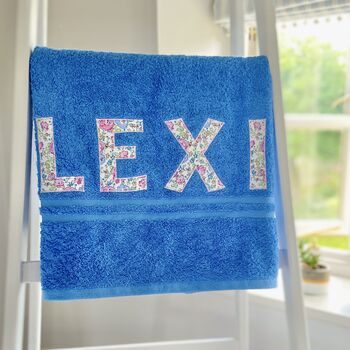 Personalised Children's Beach Towel With Letters, 6 of 10