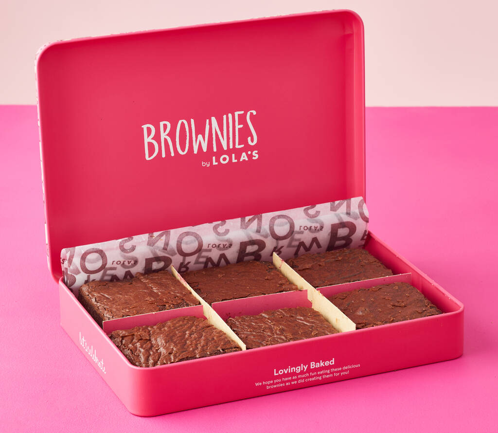 Original Chocolate Brownie Gift Box By Lola's Cupcakes