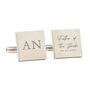 Personalised Father Of The Bride Cufflinks Gift, thumbnail 2 of 4