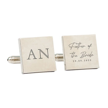 Personalised Father Of The Bride Cufflinks Gift, 2 of 4