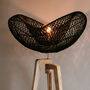 Truffle Black Rattan Tripod Floor Lamp, thumbnail 2 of 3