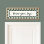 Love You Bye Striped Border Framed Print, thumbnail 5 of 10