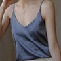 Silver Colour Silky Satin Cami Top, thumbnail 7 of 10