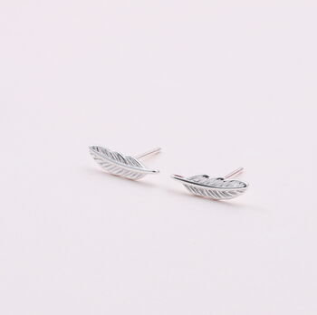 Gift Bag Sterling Silver Soul Sister Feather Earrings, 2 of 7