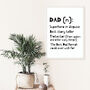 Personalised Dad Or Daddy Gift Definition Print, thumbnail 1 of 5
