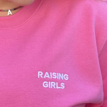 Raising Girls Sweatshirt In Baby Blue Or Candy Pink, 2 of 4