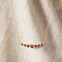 Red Garnet Bar Chain Necklace, thumbnail 5 of 10