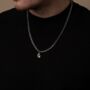 Initial Pendant Necklace In Silver For Men, Women, Unisex, thumbnail 2 of 7