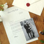 A Letter To My Wife On Our Wedding Day Personalised Keepsake, thumbnail 1 of 12