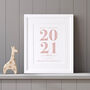 Personalised New Baby Decorative Date Wall Art, thumbnail 3 of 6