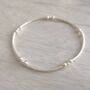 Sterling Silver Noodle Stretch Silver Bangle Bracelet, thumbnail 6 of 7