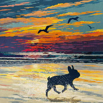 French Bulldog Limited Edition Beach Sunset Gift Print, 7 of 8