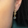 Triple Star Birthstone Earrings, thumbnail 2 of 8