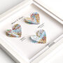Three Personalised Heart Maps Framed Print, thumbnail 2 of 12