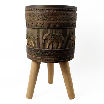 Elephant Composite Planter With Stand, 3 of 8