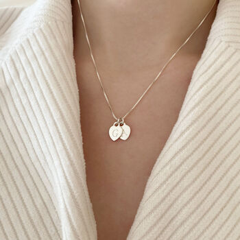 Sterling Silver Personalised Dinky Heart Initial Necklace, 2 of 12