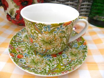 Large Cup And Saucer In William Morris Golden Lily Design, 4 of 9