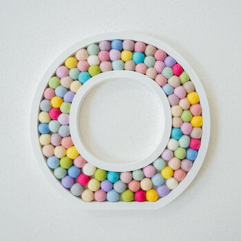 Felt Pom Pom Ball Filled Wooden 'Love' Sign, 7 of 10