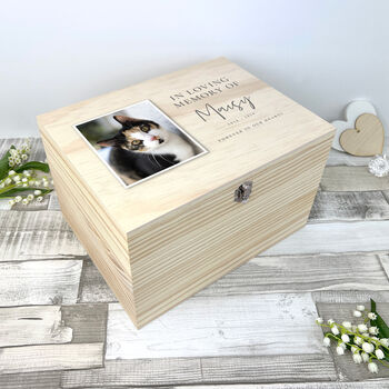 Personalised In Loving Memory Pet Photo Keepsake Box, 3 of 10