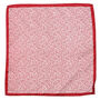 Red Mini Floral Patterned Pocket Square, thumbnail 3 of 3