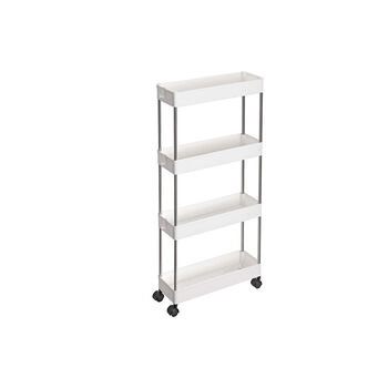 Four Tiers Narrow Slide Out Storage Trolley Cart, 2 of 7