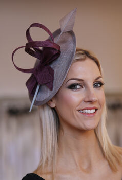 Navy Disk Hat Fascinator 'Lydia', 8 of 8