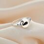 You And Me’ Swan Birthstone Signet Ring, thumbnail 4 of 7
