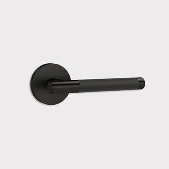 Solid Brass Lever Door Handles With Leather, 10 of 12