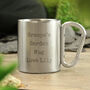 Personalised Message Stainless Steel Camping Mug, thumbnail 5 of 7