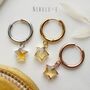 Citrine Star Hoop Earrings, thumbnail 4 of 10