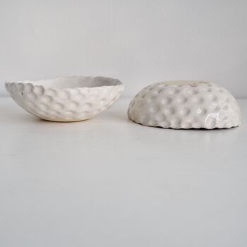 Handmade Mini White Ceramic Soap Dish, 3 of 10
