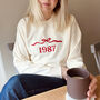 Personalised Bow 'Year' Christmas Unisex Sweater Jumper, thumbnail 5 of 7