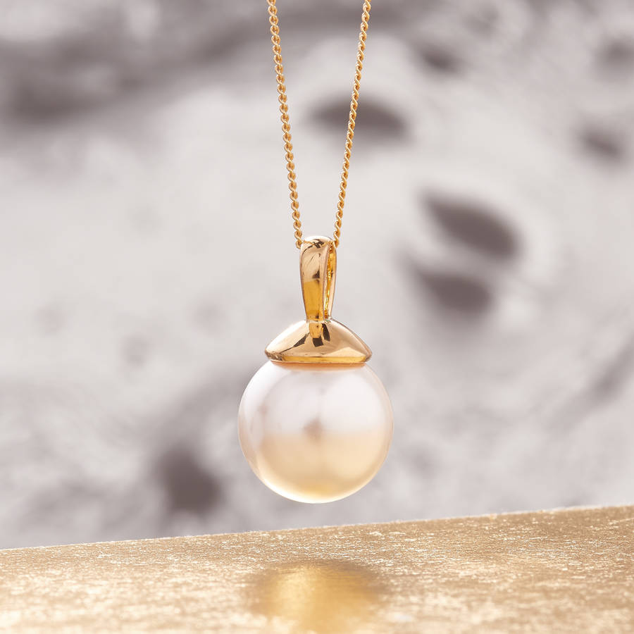 Pearl Pendant In Gold Vermeil Necklace, 1 of 7