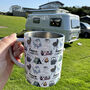 Happy Campers Retro Camper Van Enamel Mugs, thumbnail 1 of 4