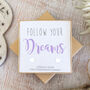 Silver Heart Earrings, Follow Your Dreams, thumbnail 1 of 4