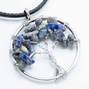Tree Of Life Gemstone Pendant Necklace Personalised, 4 of 12