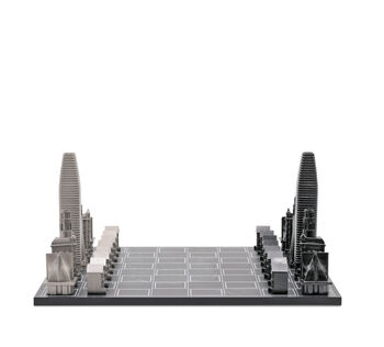 Stainless Steel Skyline Chess Set – San Fran Edition, 5 of 5
