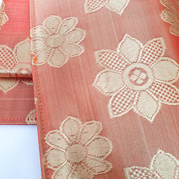 Floral Silk Sari Purse, Coral Sheen Evening Bag, Handmade Clutch Bag, 4 of 6
