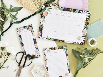 Navy Passionfruit Daily Planner Notepad, 2 of 4