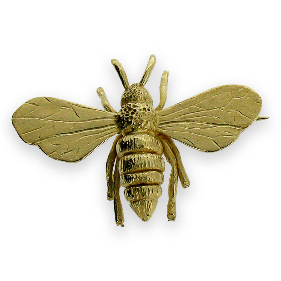 Gold Vermeil Honey Bee Brooch, 1 of 5