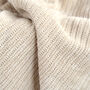 Personalised Beige Knitted Baby Blanket And Monkey Rattle Gift Set, thumbnail 10 of 12