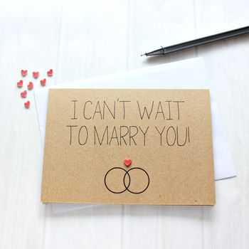 I Can't Wait To Marry You, Diamond Ring Wedding Card, 5 of 5
