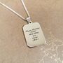 Large Dog Tag St Christopher Silver Necklace, thumbnail 7 of 12