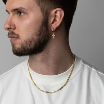 Gold Plated Double Curb Chain Necklace For Men, 3 of 12