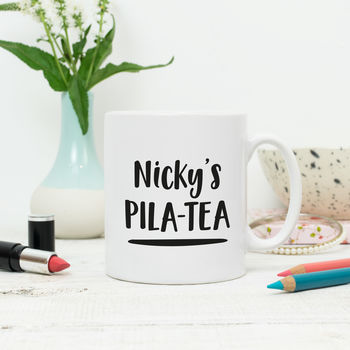 Pilates Mug Personalised Pila Tea Mug, 2 of 4