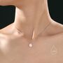Natural Oval Pearl Necklace With A Satellite Chain, thumbnail 2 of 10