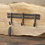 Fathers Day Gift Handmade Iron And Copper Coat Rack, Three Hook And Five Hook, thumbnail 1 of 7